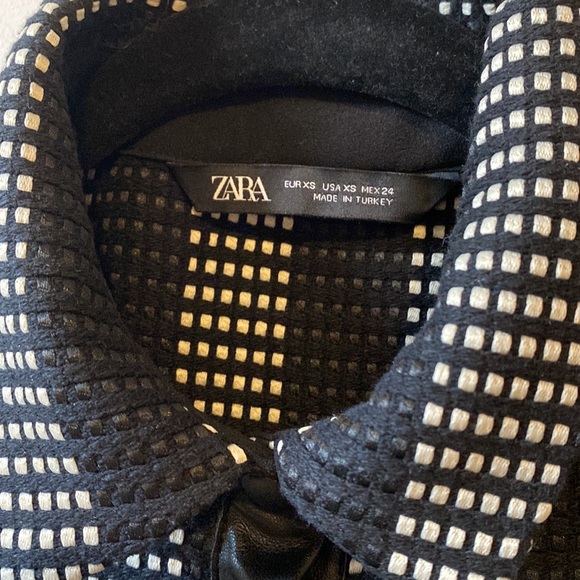 Zara Textured Weave Faux Leather Pleated Dress - Picture 7 of 9